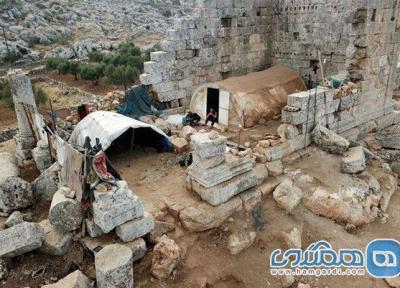 تبدیل یک معبد باستانی به خانه آوارگان سوری