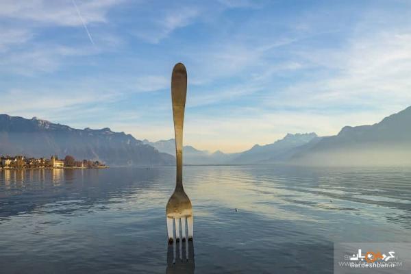 منظره رویایی سواحل دریاچه ژنو سوئیس